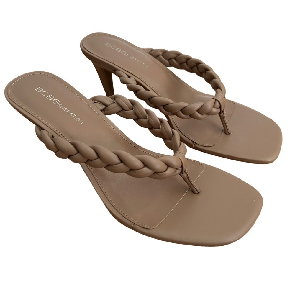 BCBGeneration Tulani Dress Sandal with Braided Detailing, Women Size 8.5